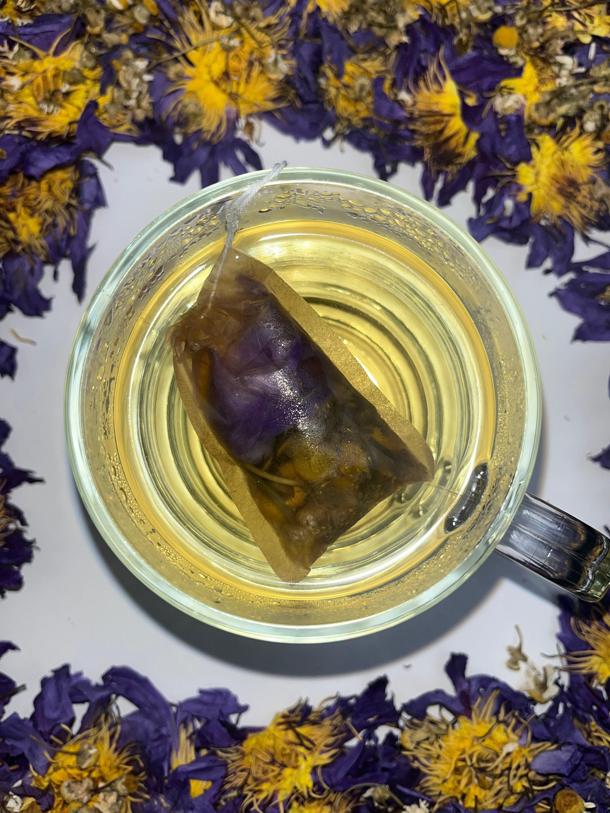 chamomile blue lotus flower tea